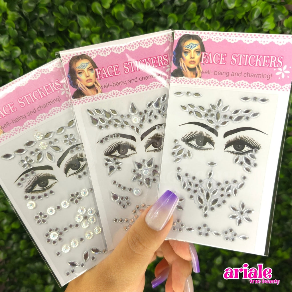Stickers Para El Rostro De Colores