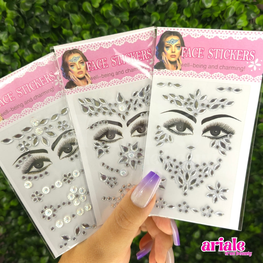 Stickers Para El Rostro De Colores
