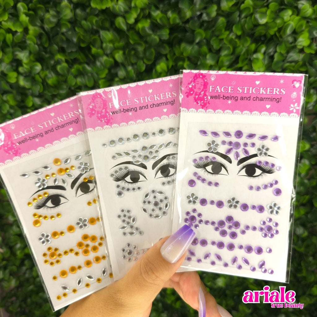 Stickers Para El Rostro De Colores