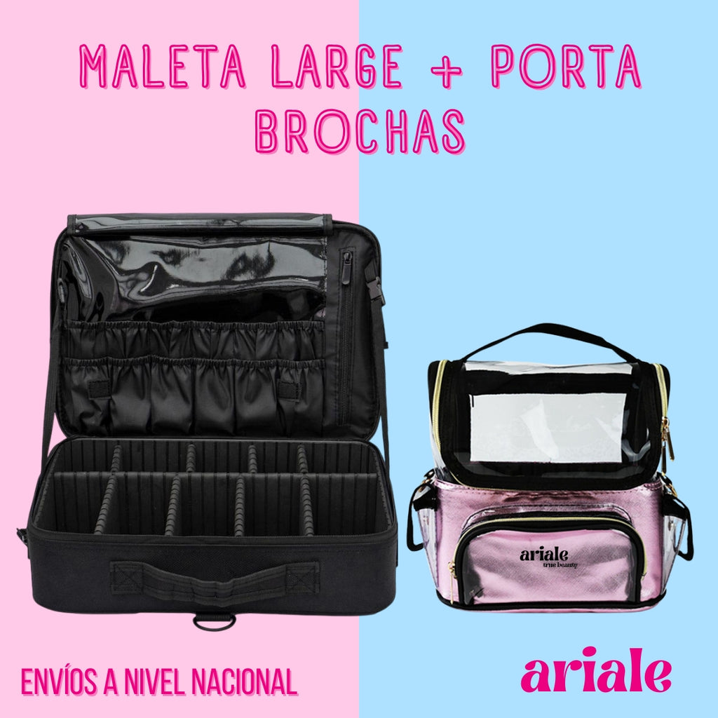 Maleta Makeup Large + Porta Brochas Multiusos