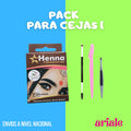Pack Henna Para Cejas + Brocha Duo Para Cejas + Perfilador De Cejas + Pinza