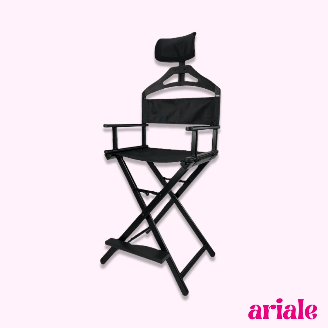 Silla De Maquillaje Portátil Plegable Con Cabezal