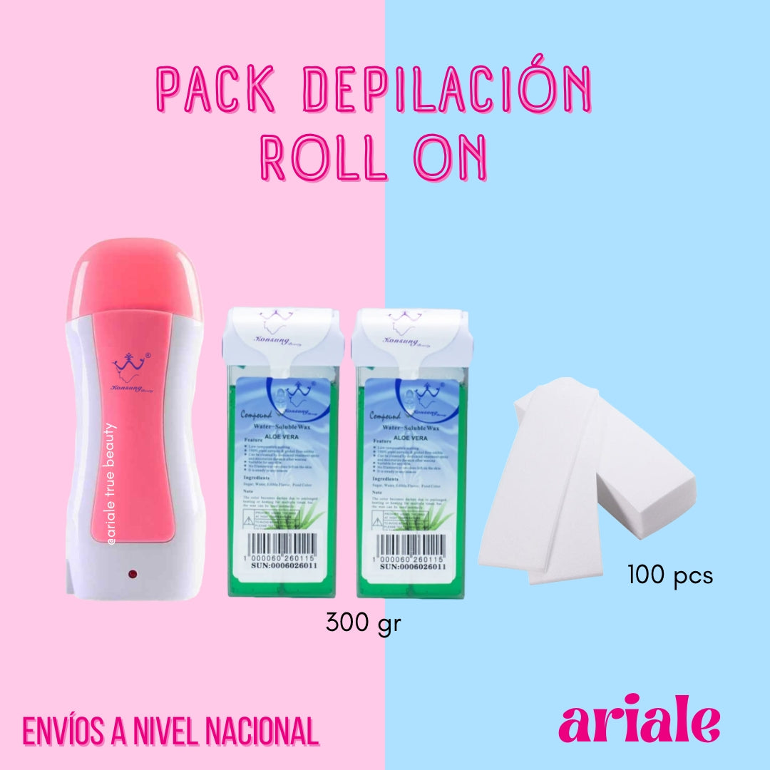 Pack Calentador Roll-On + Cera Roll-On + Bandas Depilatorias